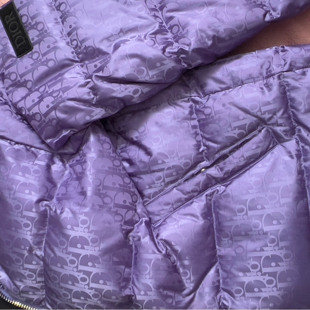 Dior Oblique Purple Puffer Jacket - Picture 5 of 10